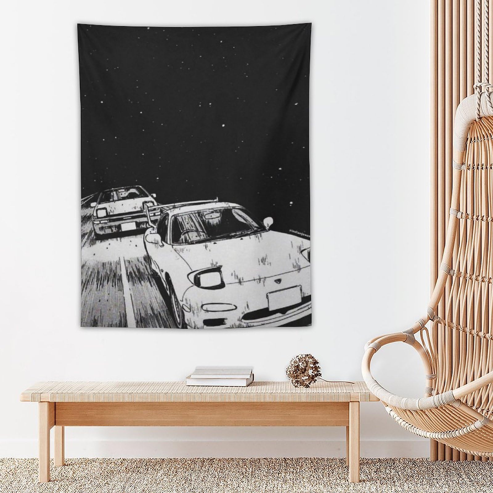 Amazon.co.jp: 頭文字d イニシャルd タペストリー 壁掛け絵 ポスター